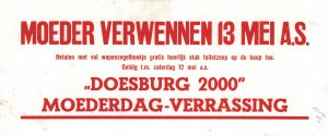 G31 Doesburg 2000 Moederdag verrassing T/m zaterdag 12 mei Doesburg