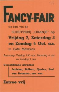 D13 Fancy Fair ten bate van Schutterij Oranje Vrijdag 2, zaterdag 3 en zondag 4 oktober Café Meurkens, Doesburg