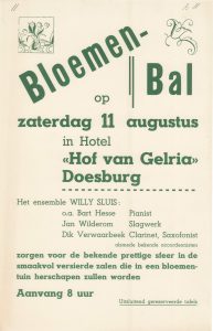 B11 Bloemenbal met ensemble Willy Sluis Zaterdag 11 augustus Hotel hof Gelria, Doesburg