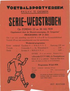 B36/B78 Voetbalsportvereniging R.K. G.V.V. Giesbeek Seriewedstrijden 1939